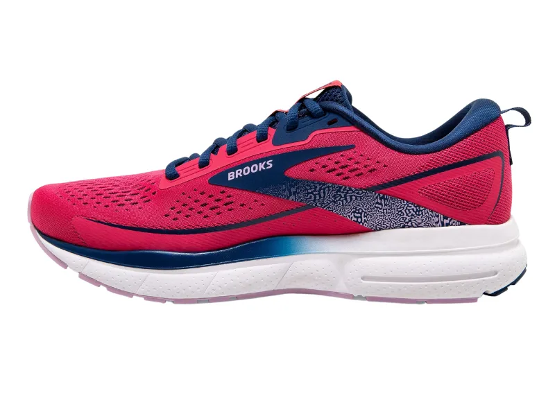 Brooks Trace 3 Ladies Running Shoe (Rasberry/Blue/Orchid)