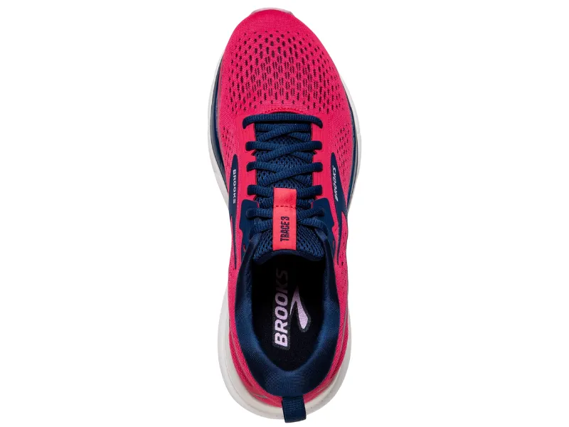 Brooks Trace 3 Ladies Running Shoe (Rasberry/Blue/Orchid)