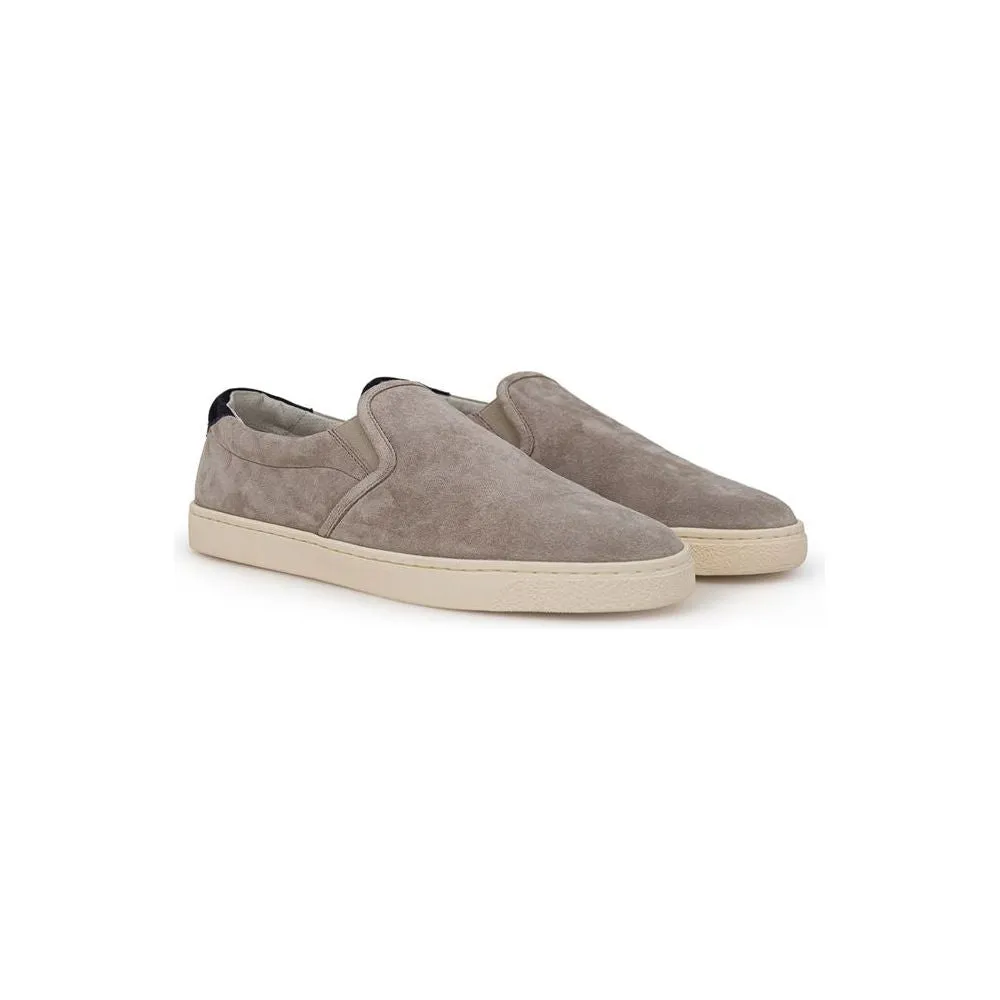 Brunello Cucinelli Gray Leather Sneaker