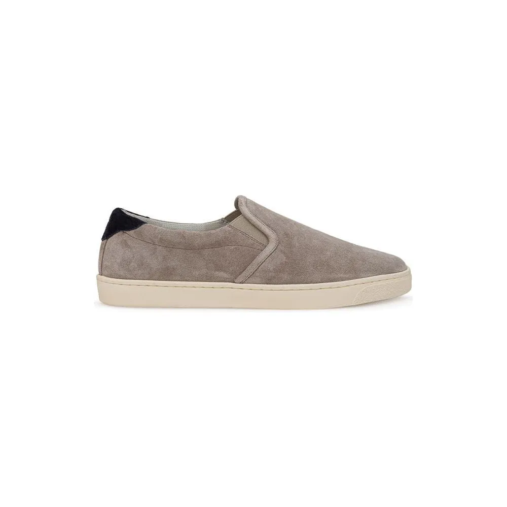 Brunello Cucinelli Gray Leather Sneaker