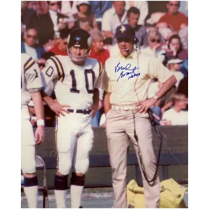 Bud Grant Signed and Inscribed 16x20 Photo (Blue Autograph)