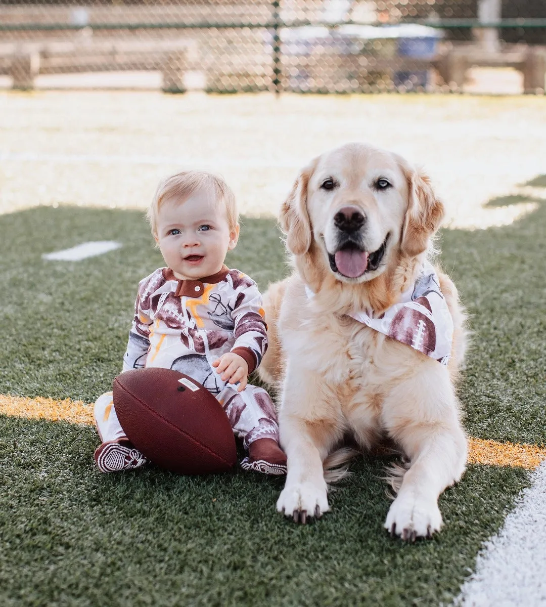 Burt's Bees Organic Baby One-Piece Sleeper Football Season