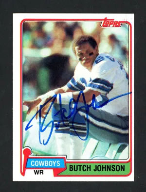 Butch Johnson Autographed 1981 Topps Card #229 Dallas Cowboys SKU #160257