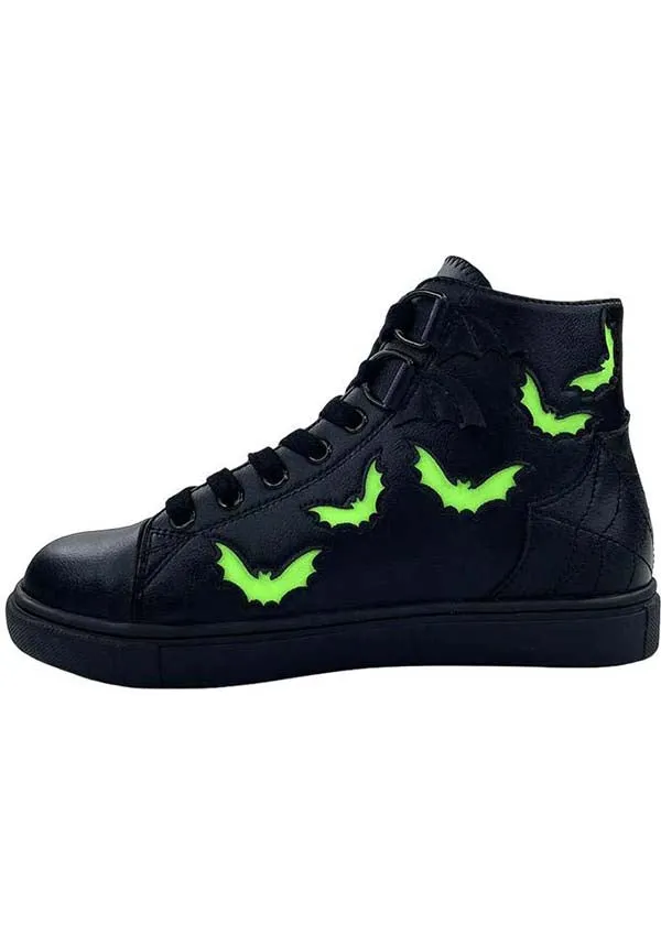 Chelsea Bat [Black/Green Glow] | BOOTS*