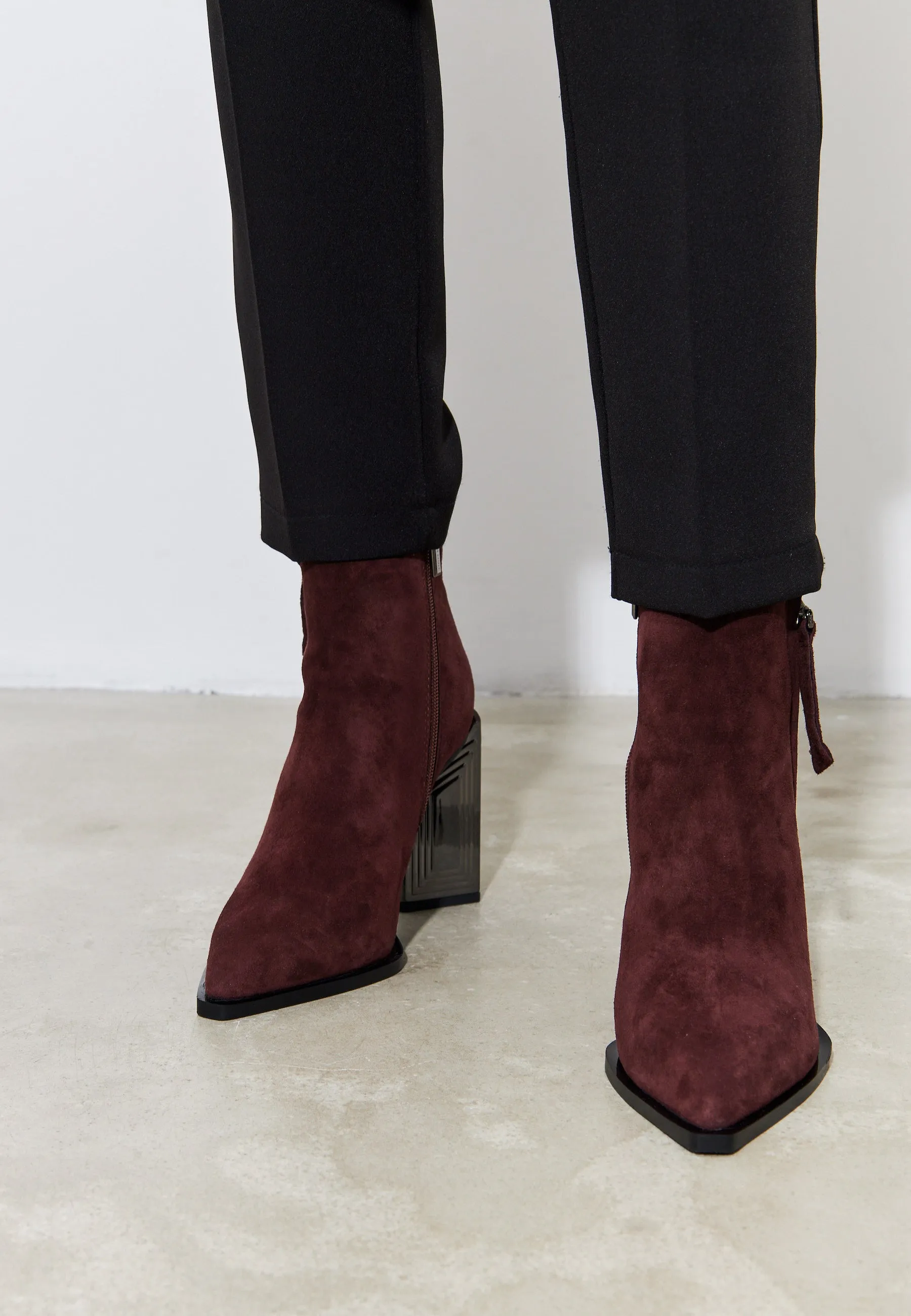 Classic Leather Ankle Boots - Bordeaux