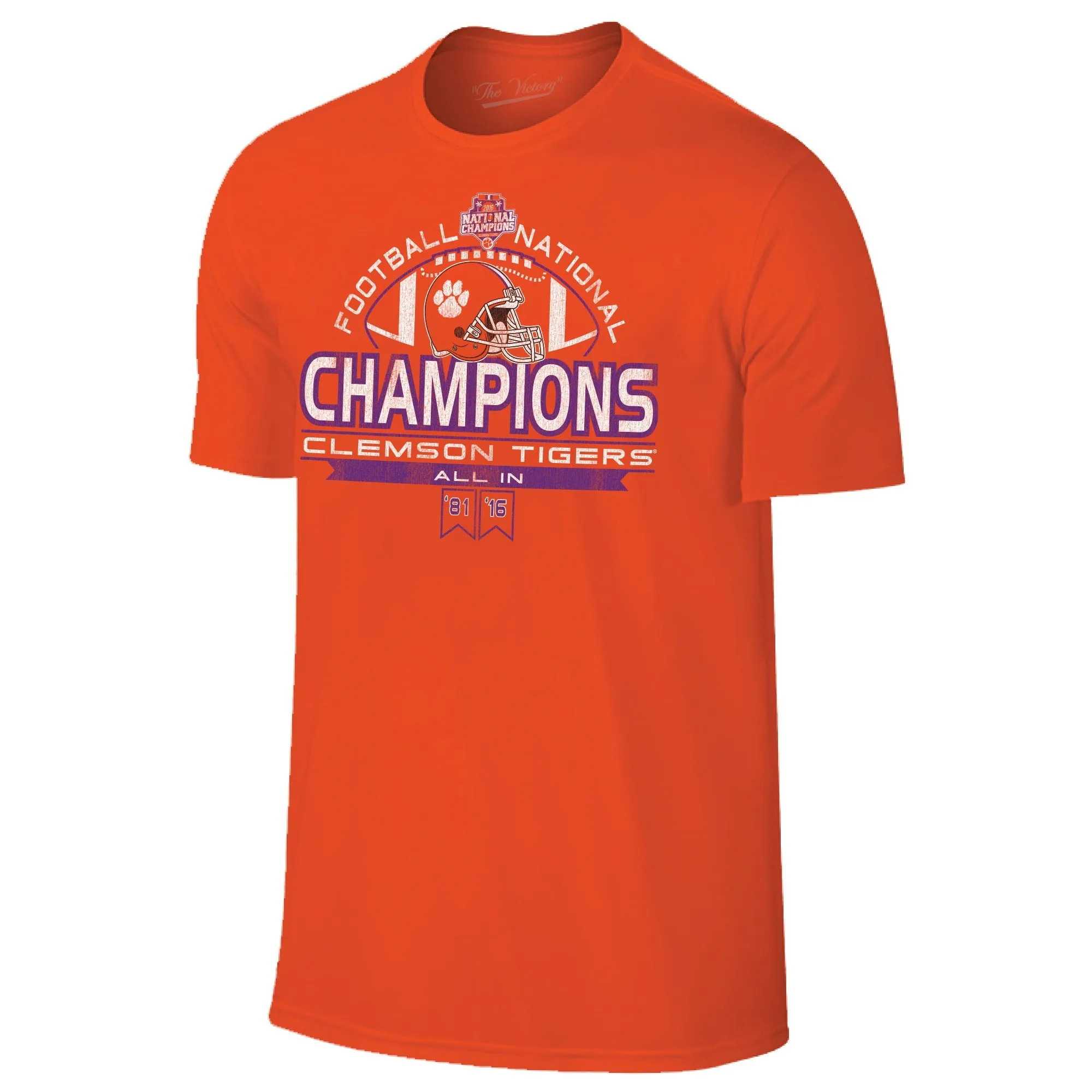 Clemson Tigers 2016 College Football Champions All In Banner Helmet T-Shirt