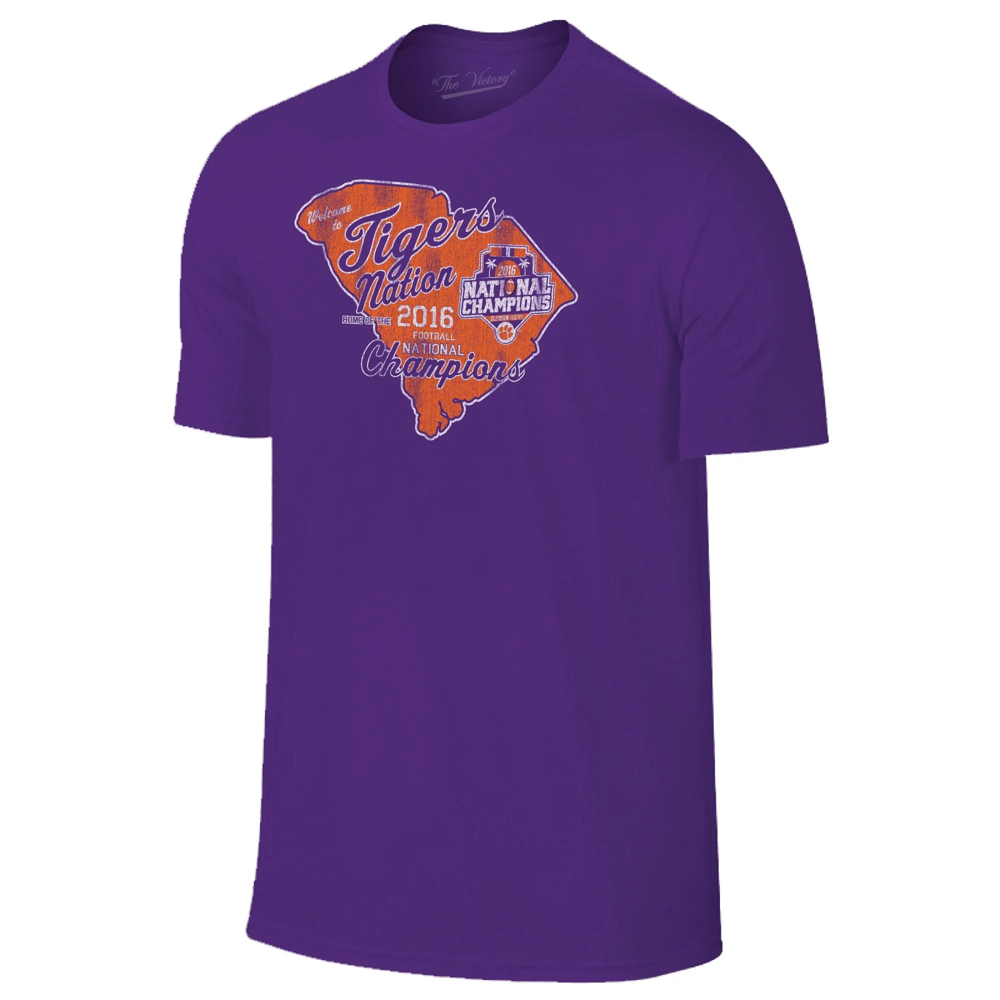 Clemson Tigers 2016 College Football Champions "Tiger Nation" Purple T-Shirt