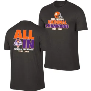 Clemson Tigers Victory 2016 College Football National Champions All In T-Shirt