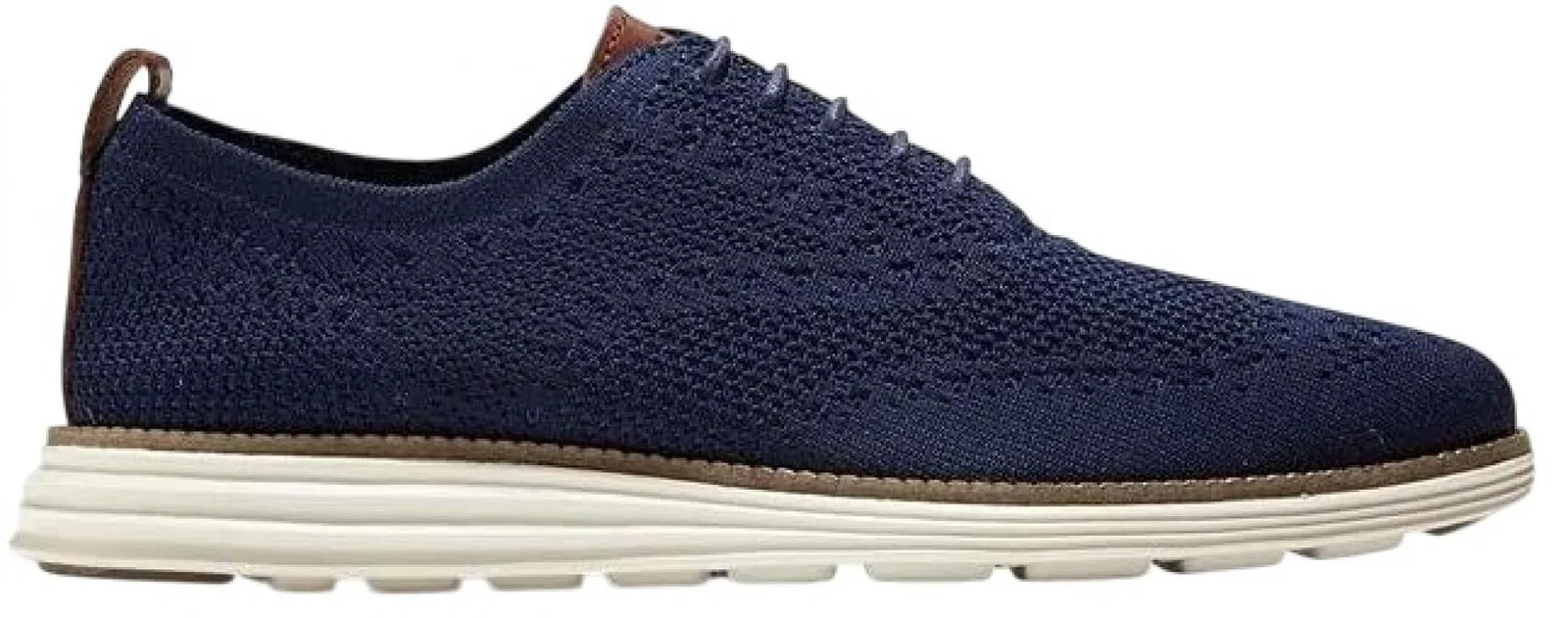 Cole Haan Men's Original Grand Knit Wing Tip II Sneaker Navy Blue / Ivory 7.5M