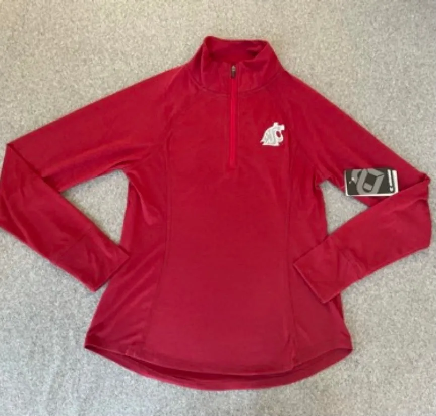 Colosseum Ladies Light Weight Crimson 1/4 Zip Up