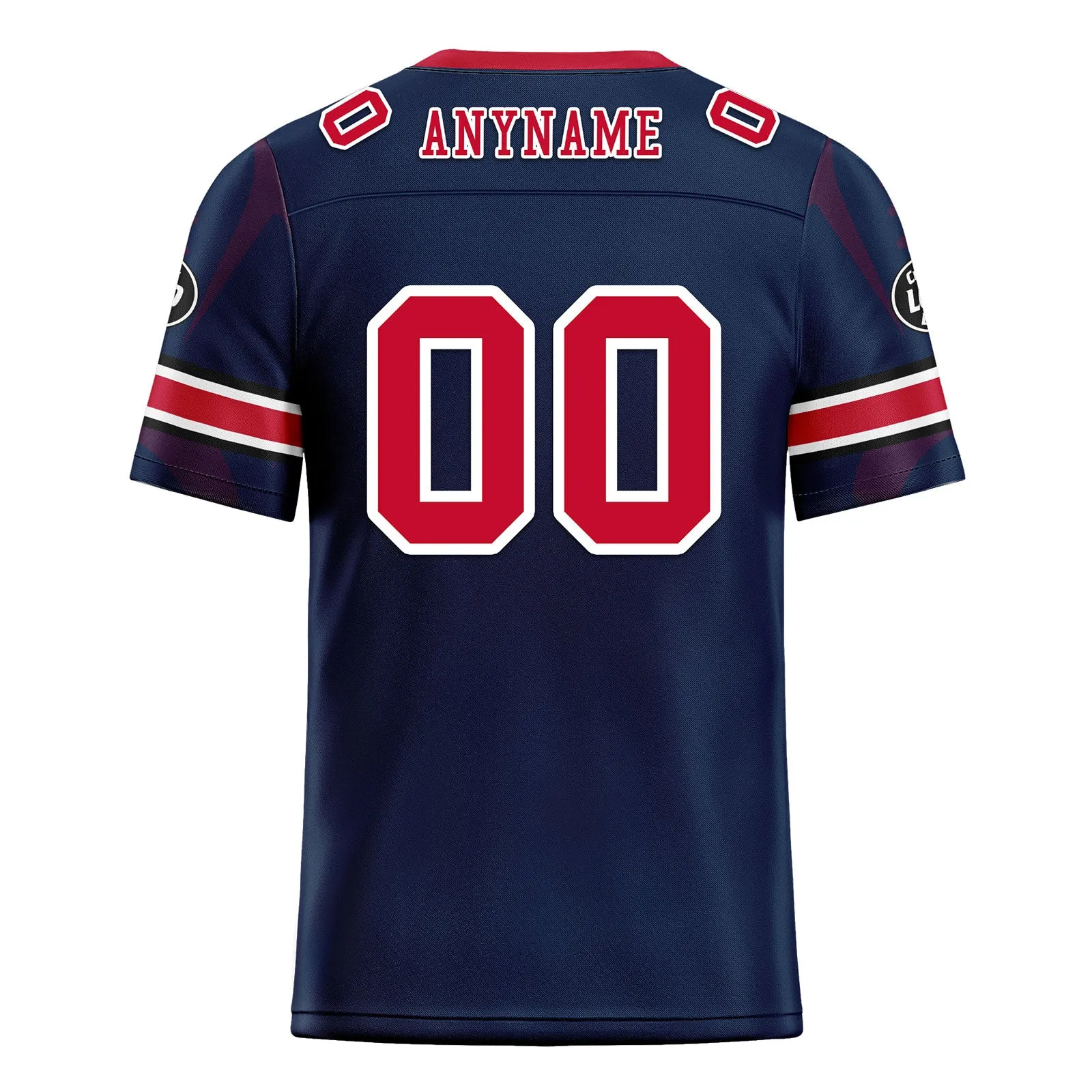 Custom Blue New England Football Jersey and Sports Shoes Combo Offer Personalized Combo ZH-D025008-26