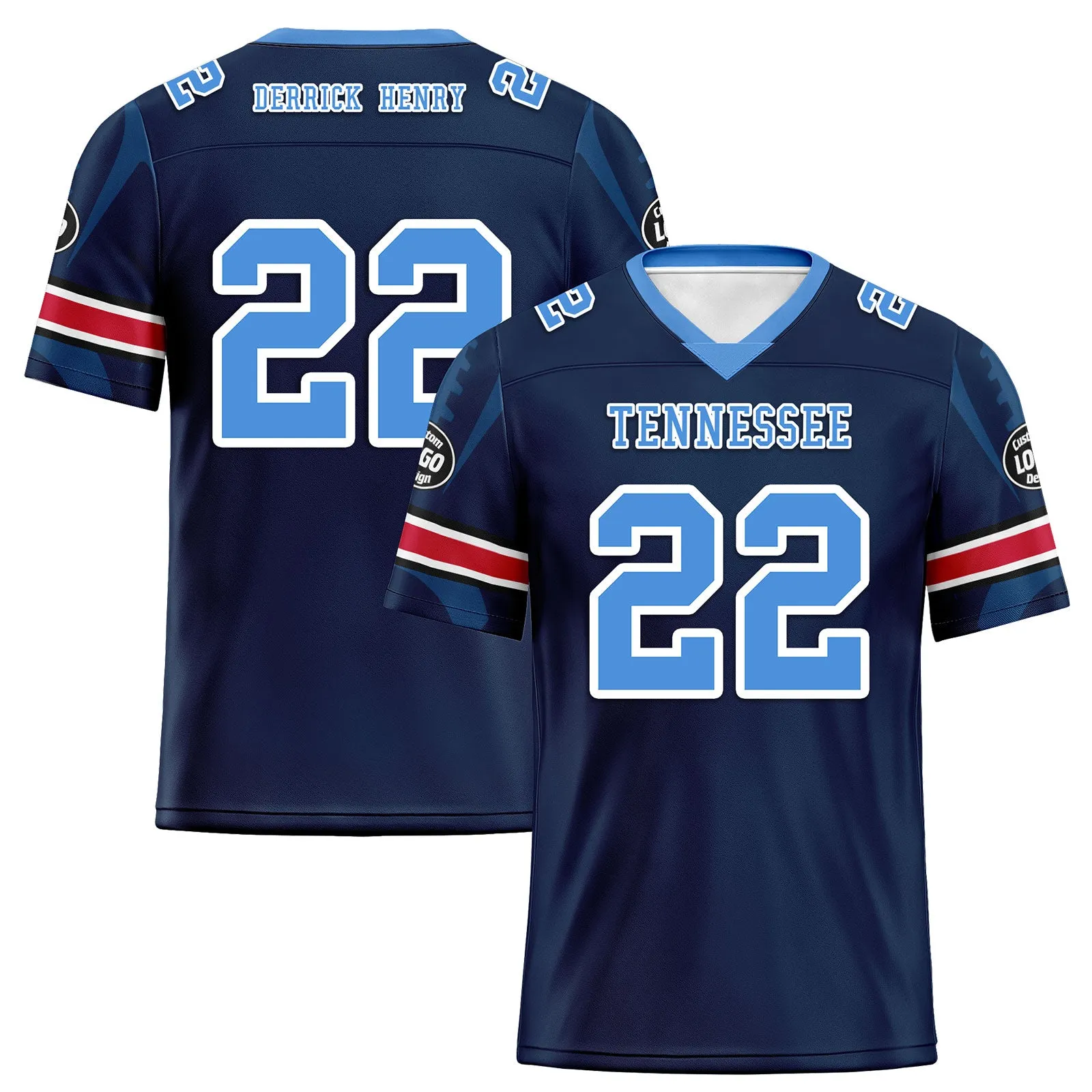 Custom Blue Tennessee Football Jersey and Sports Shoes Combo Offer Personalized Combo ZH-D025008-32