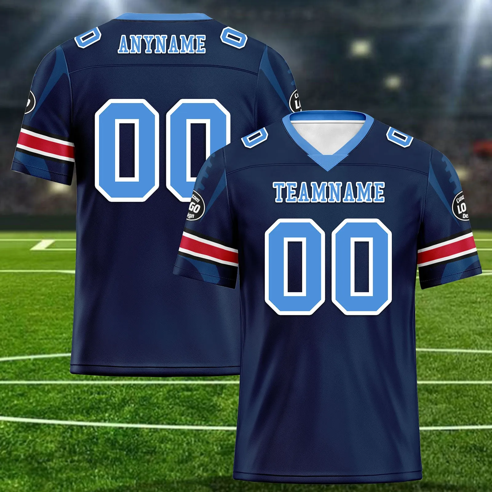 Custom Blue Tennessee Football Jersey and Sports Shoes Combo Offer Personalized Combo ZH-D025008-32