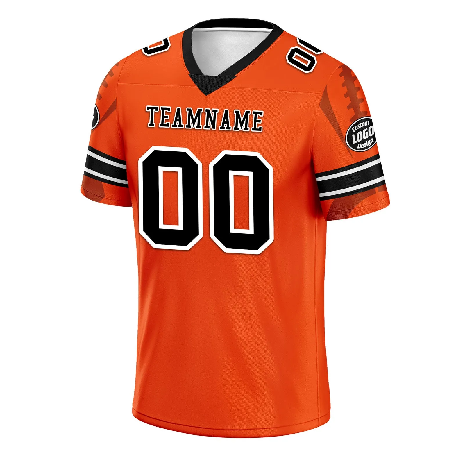 Custom Orange Cincinnati Football Jersey and Sports Shoes Combo Offer Personalized Combo ZH-D025008-6