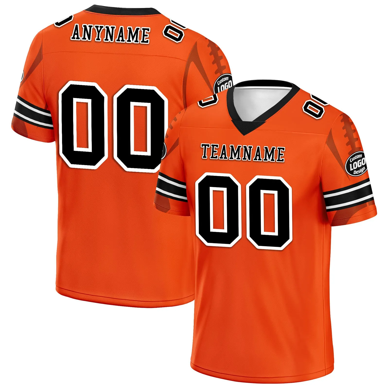 Custom Orange Cincinnati Football Jersey and Sports Shoes Combo Offer Personalized Combo ZH-D025008-6