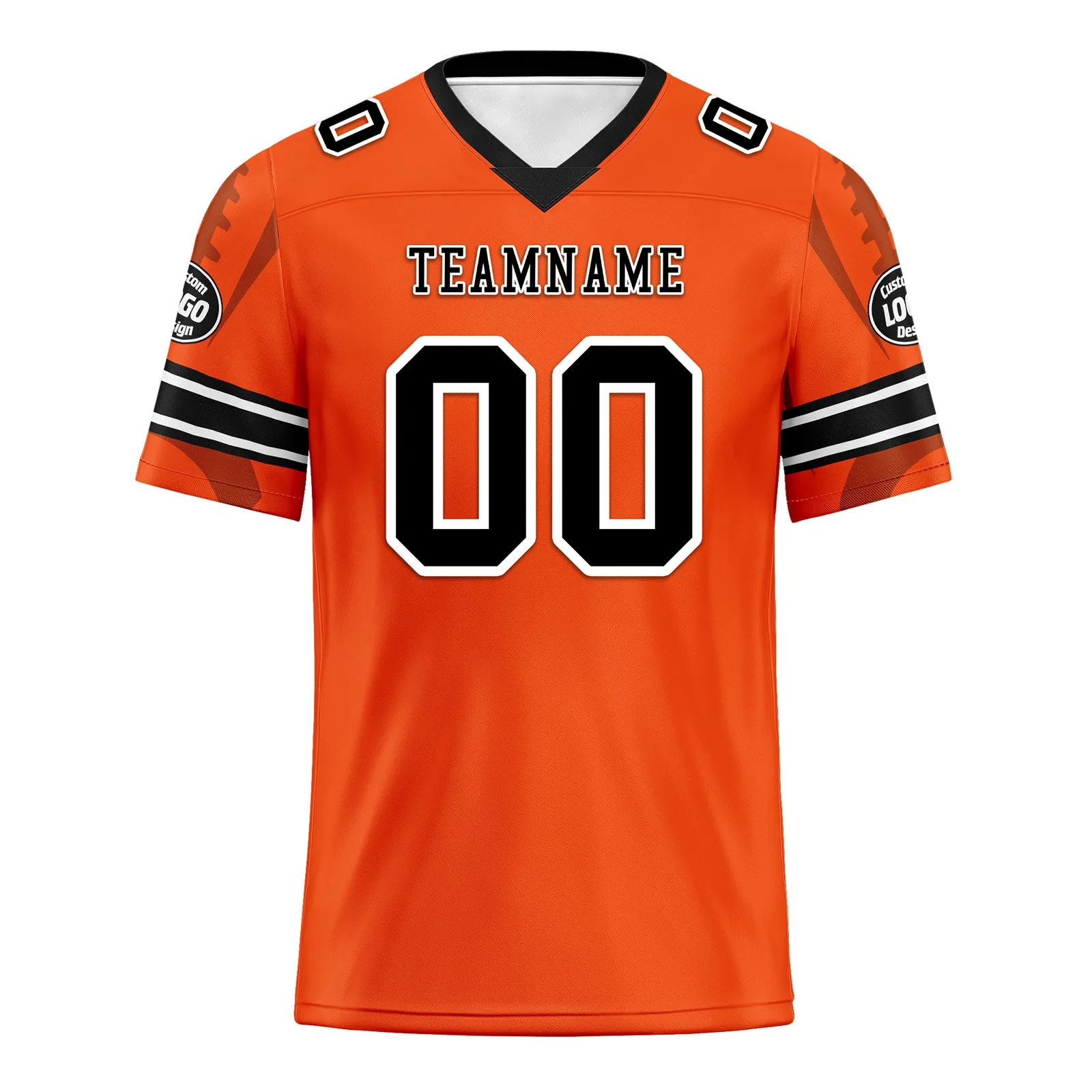 Custom Orange Cincinnati Football Jersey and Sports Shoes Combo Offer Personalized Combo ZH-D025008-6