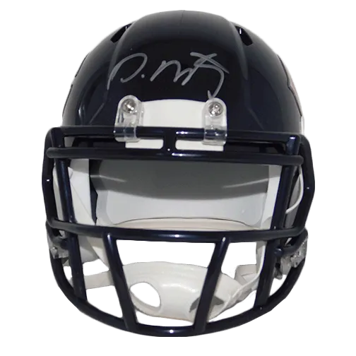 David Montgomery Autographed Chicago Bears Blue Speed Mini Football Helmet (JSA)