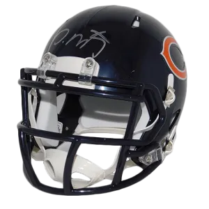 David Montgomery Autographed Chicago Bears Blue Speed Mini Football Helmet (JSA)