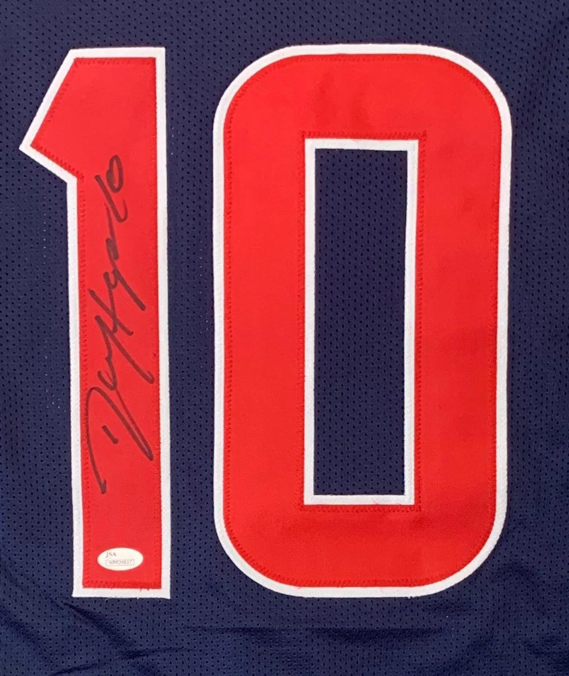 DeAndre Hopkins Pro Style Autographed Football Jersey Color Rush (JSA)