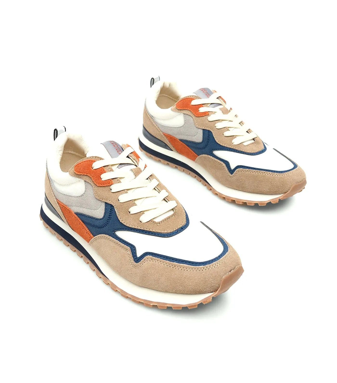 Deporvia Leather Running Shoes Beige