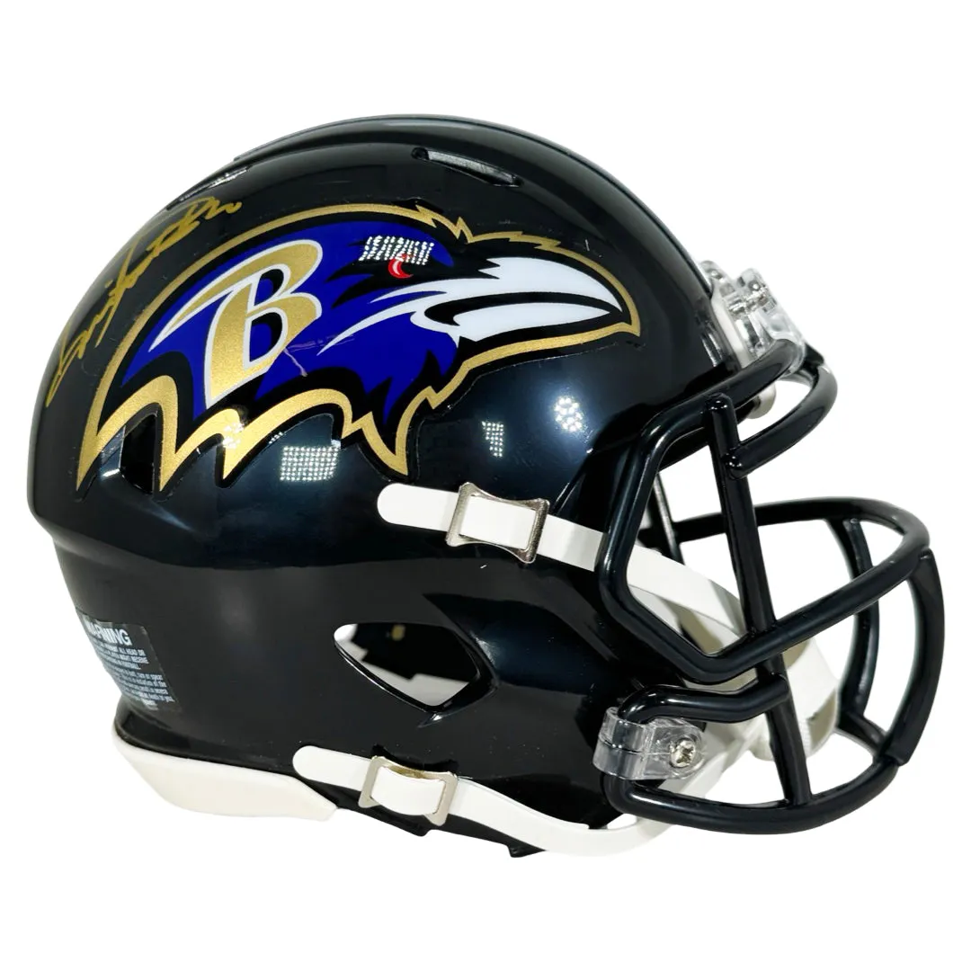 Derrick Henry Signed Baltimore Ravens Speed Mini Football Helmet (Beckett)