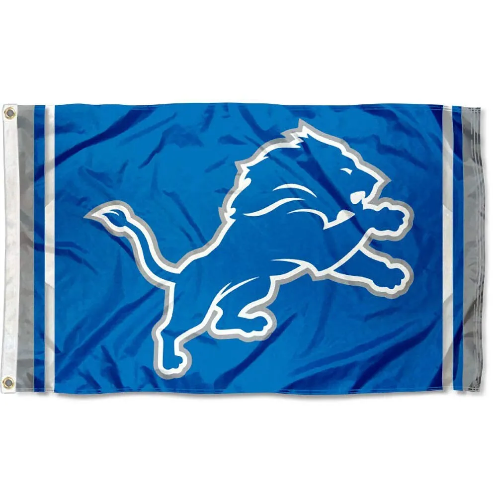 Detroit Pro Football Team Flag 3 x 5 Tailgate Flag Mancave Football Banner