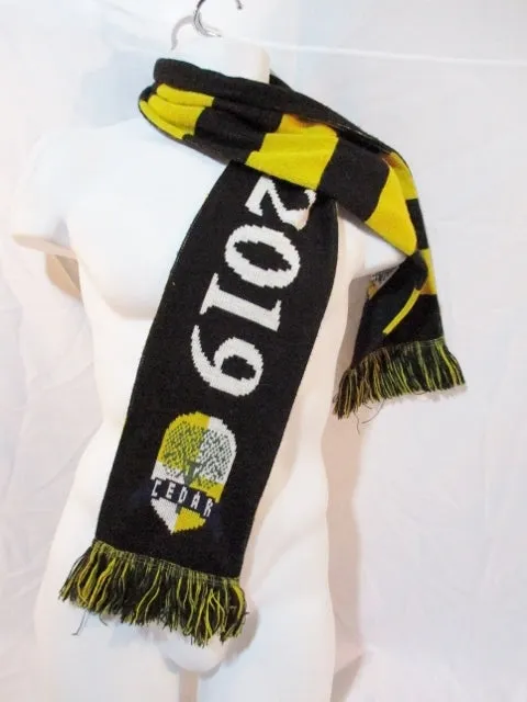 DIEHARD Scarves FOOTBALL CEDAR 2018-2019 Fringe Scarf Gold White Black