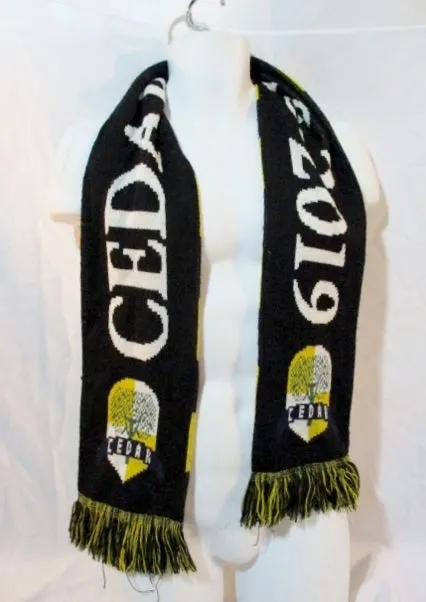 DIEHARD Scarves FOOTBALL CEDAR 2018-2019 Fringe Scarf Gold White Black