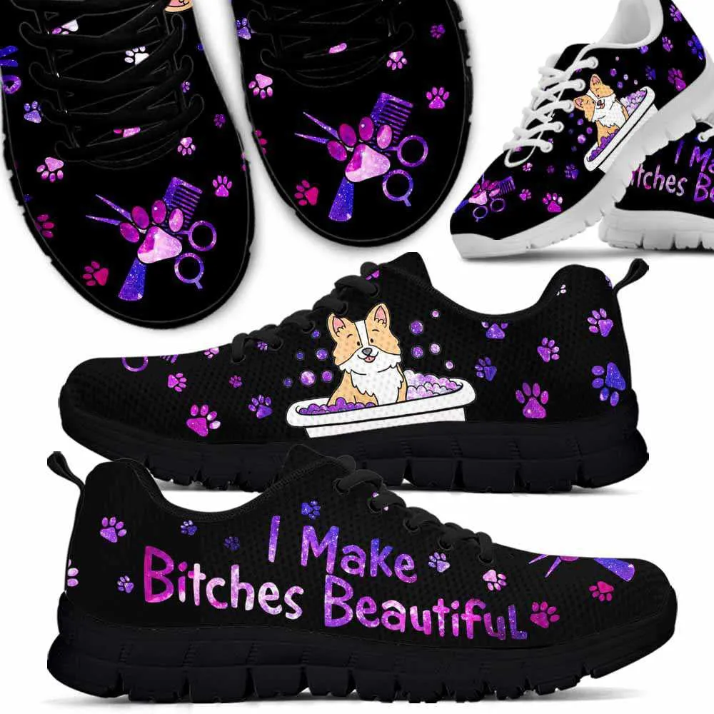 Dog Groomer Sneaker, Dog Groomer I Make Bitches Beautiful Galaxy Sneakers Shoes, Best Running Shoes, Unique Gifts For Dog Lovers