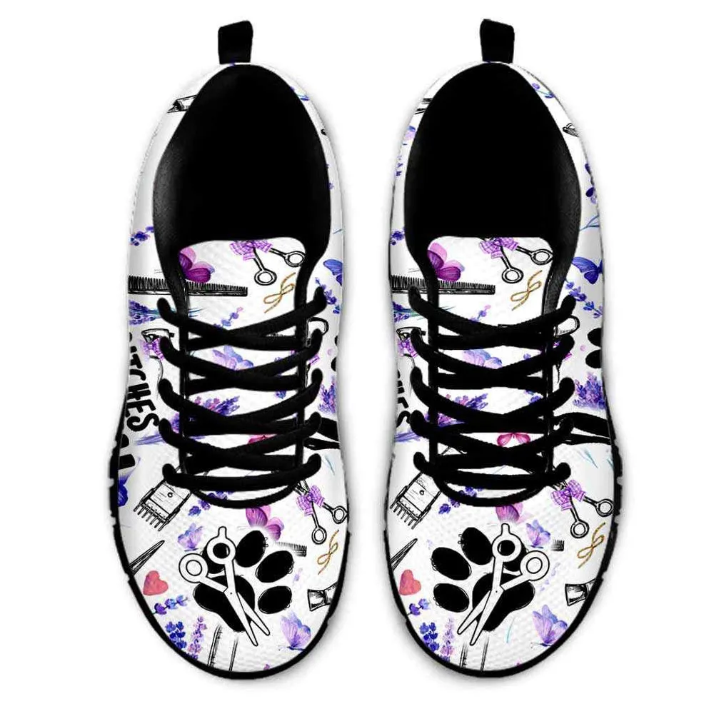 Dog Groomer Sneaker, Dog Groomer I Make Puppies Beautiful Lavender Tools Sneakers Shoes, Best Running Shoes, Unique Gifts For Dog Lovers