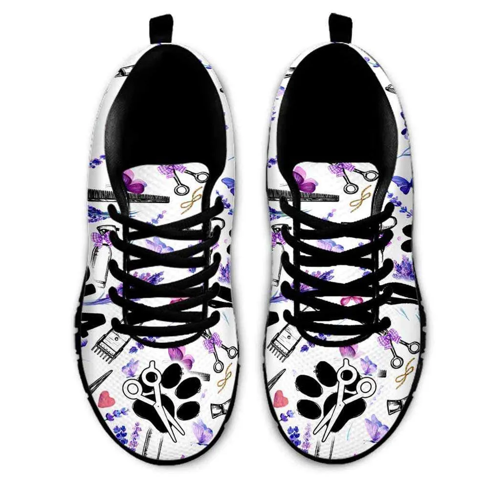 Dog Spa Dogtopia Lavender Tools Sneakers Shoes, Dog Print Shoes, Best Running Shoes, Unique Gifts For Dog Lovers