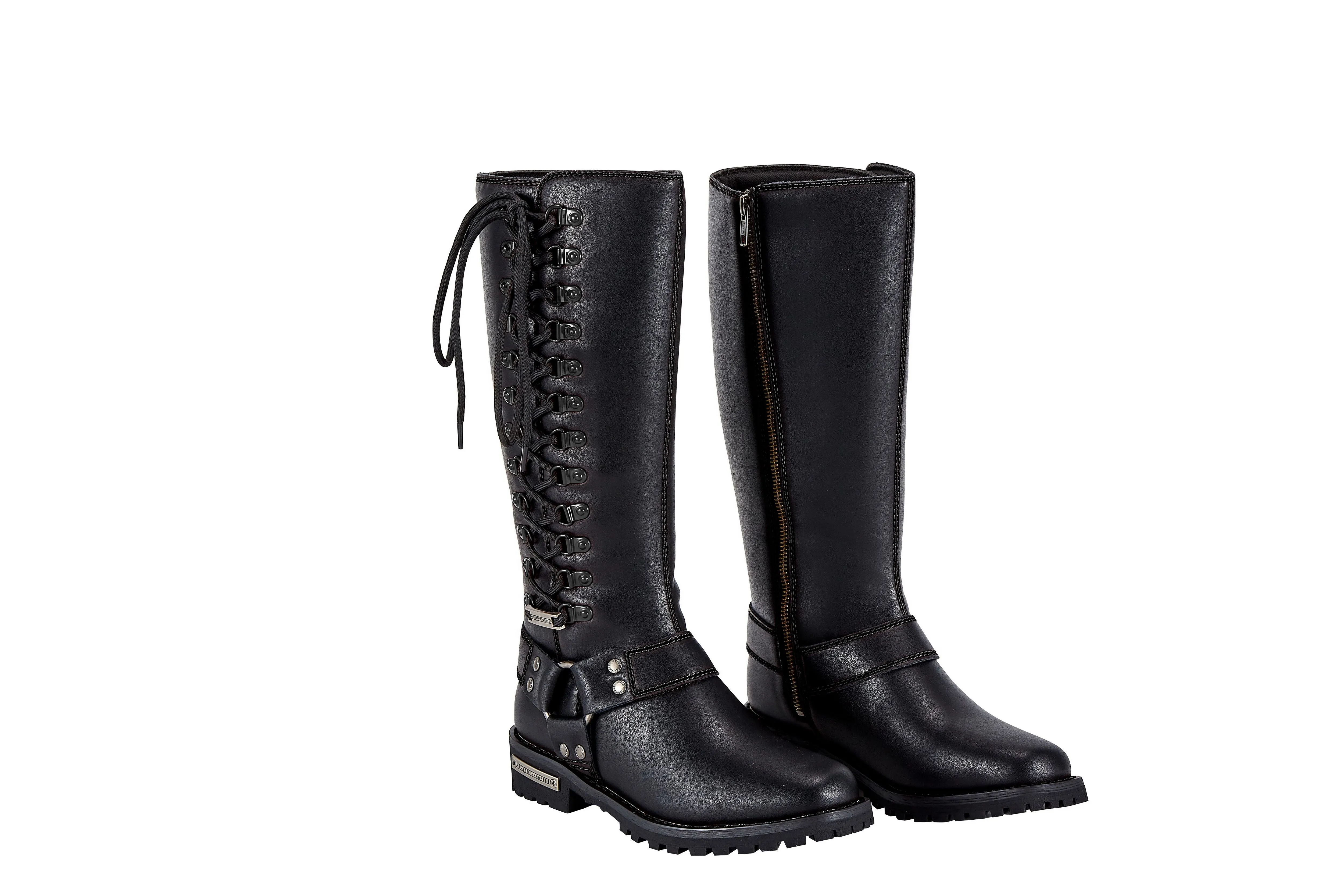 Dream Apparel® Women Biker Long Boots with Laces