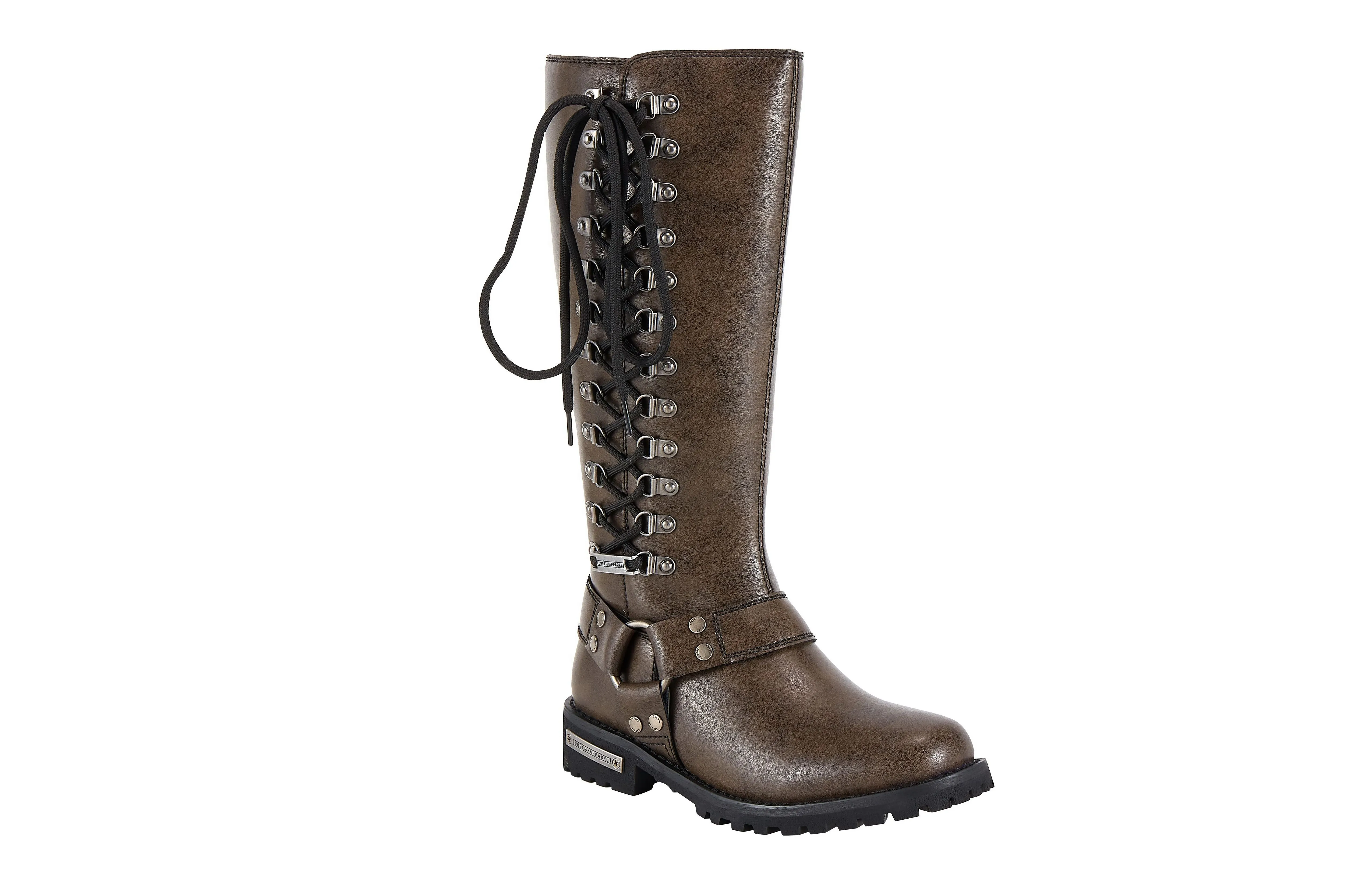 Dream Apparel® Women Long Biker Boots Brown