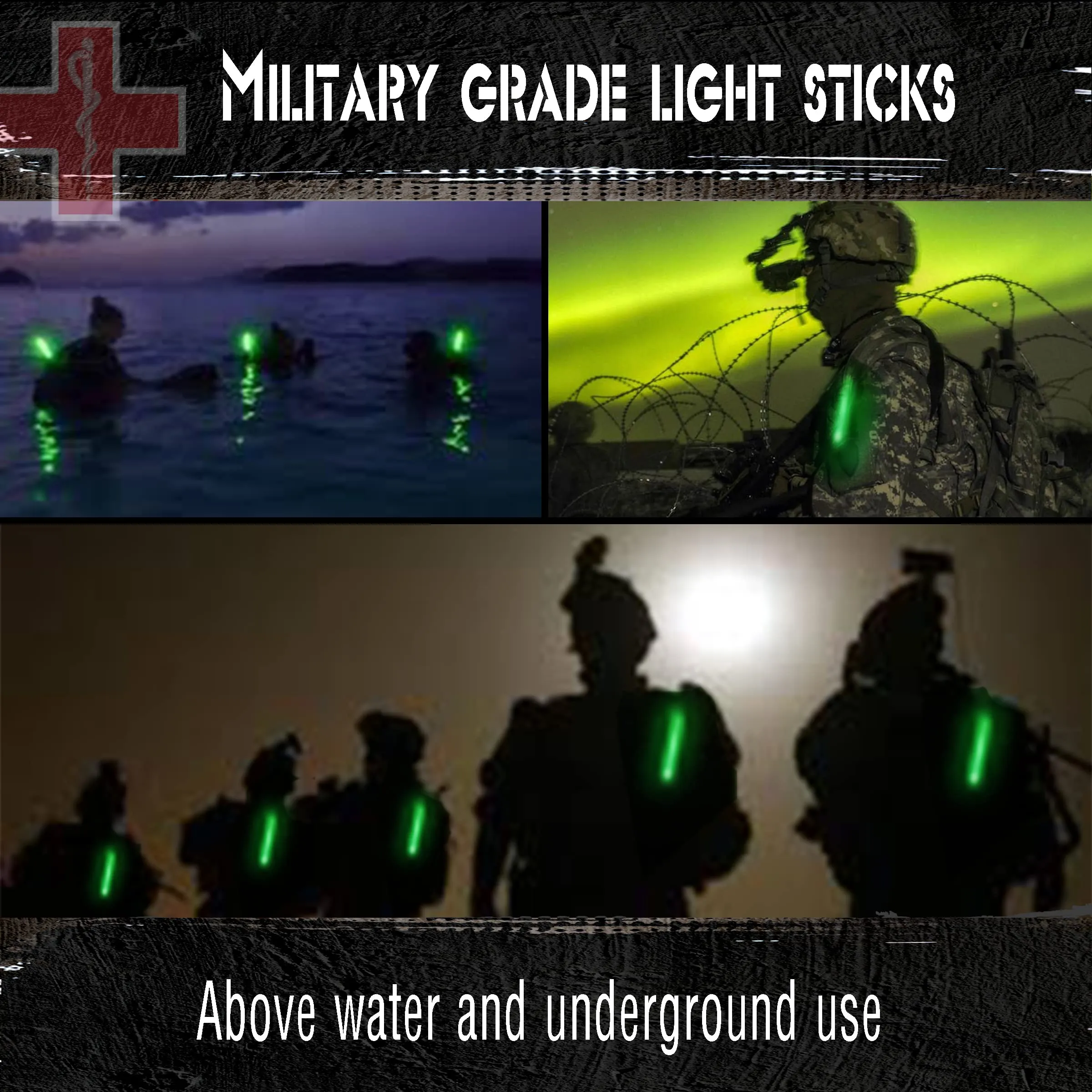 Emergency 10 Ultra Bright Green Glow Sticks - Individual Packed With Lanyard - For Camping Survival - Glow Lights for Blackouts, Hurricane and Storms- 6 Inch Chem Light Sticks with 12 Hour Duration