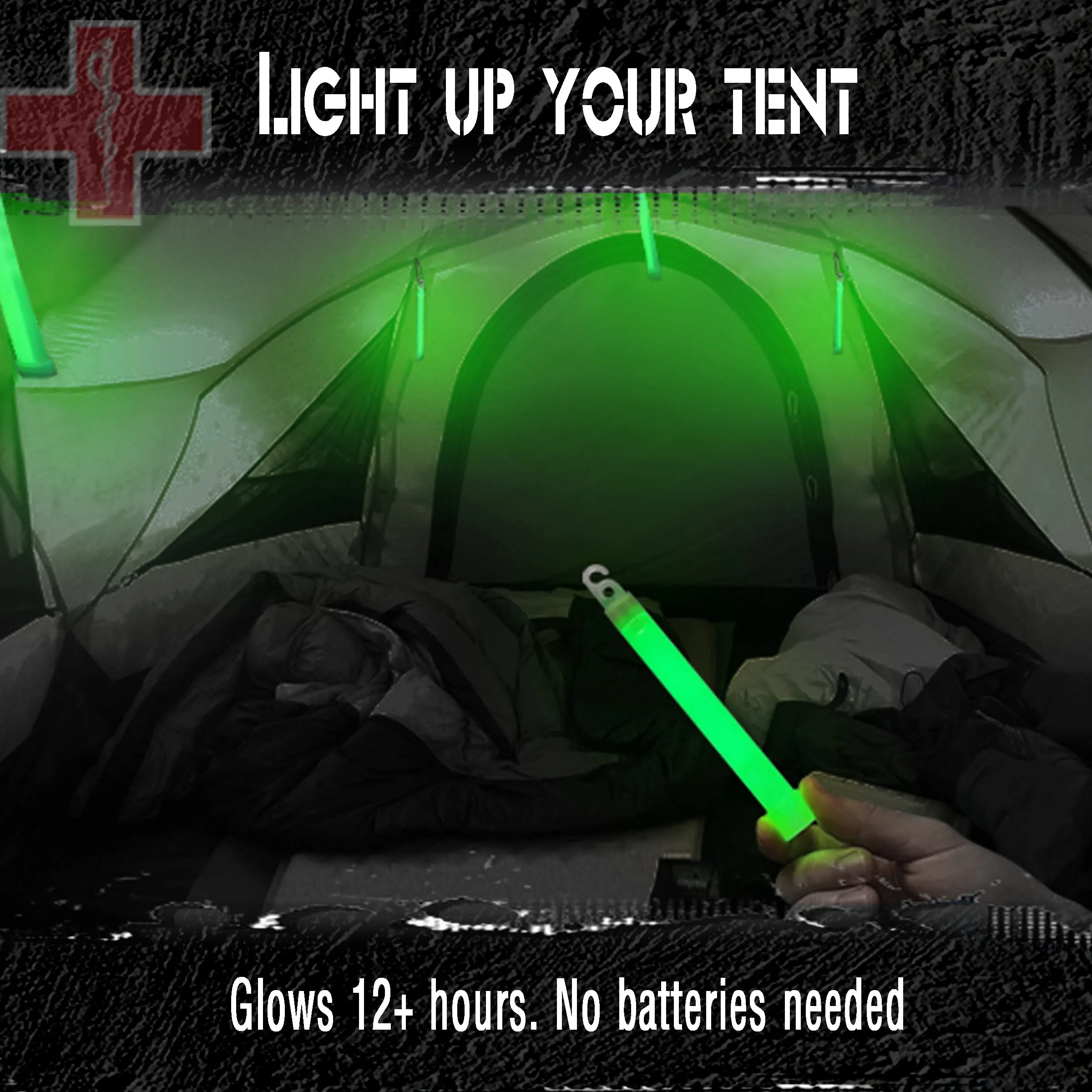 Emergency 10 Ultra Bright Green Glow Sticks - Individual Packed With Lanyard - For Camping Survival - Glow Lights for Blackouts, Hurricane and Storms- 6 Inch Chem Light Sticks with 12 Hour Duration