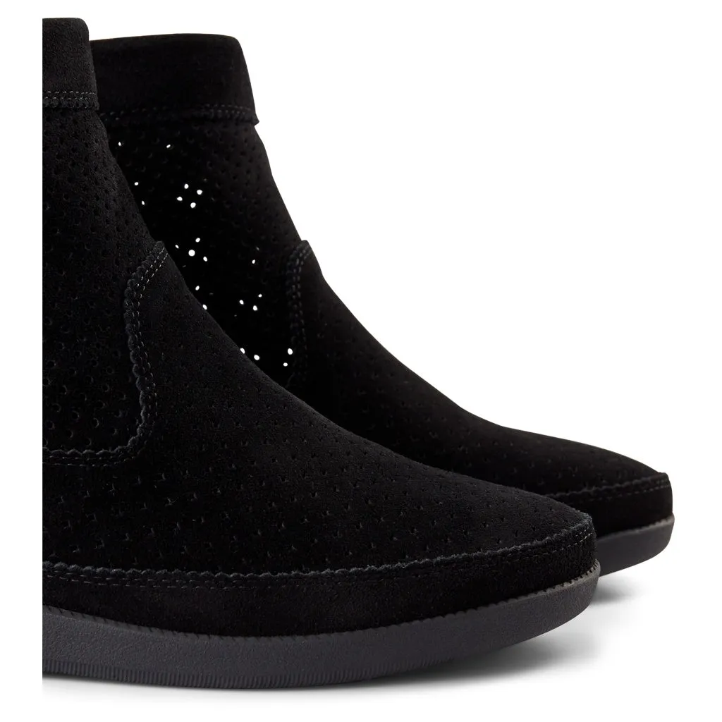 Emmy Suede Wedge - BLACK / BLACK