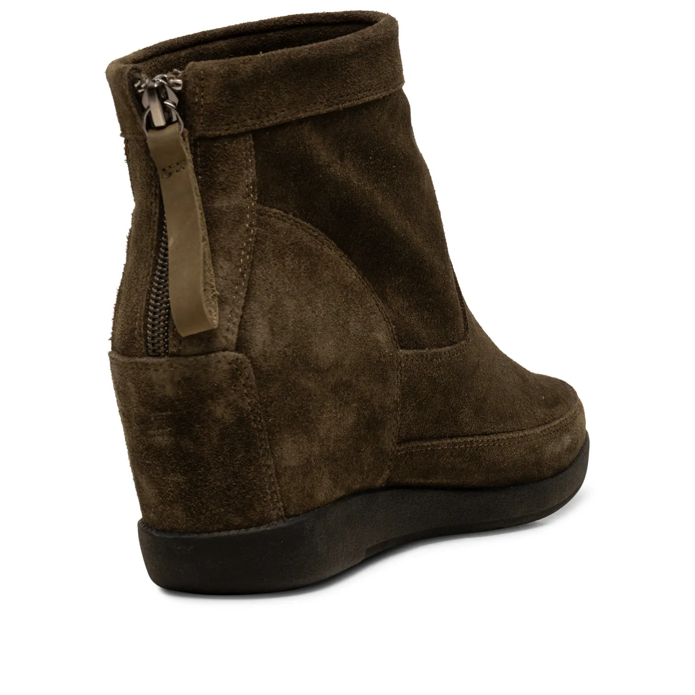 Emmy Suede Wedge - DARK OLIVE/DARK OLIVE