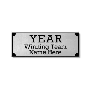 Engraved Name Plate - Silver/Black