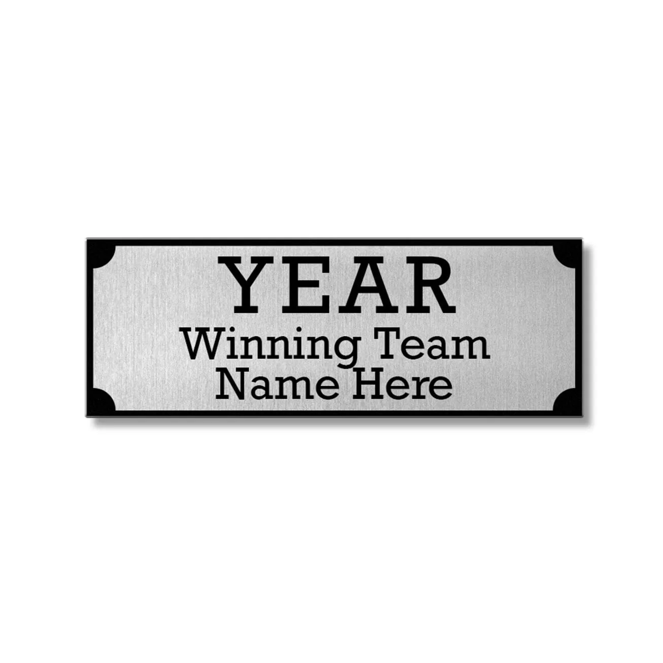 Engraved Name Plate - Silver/Black