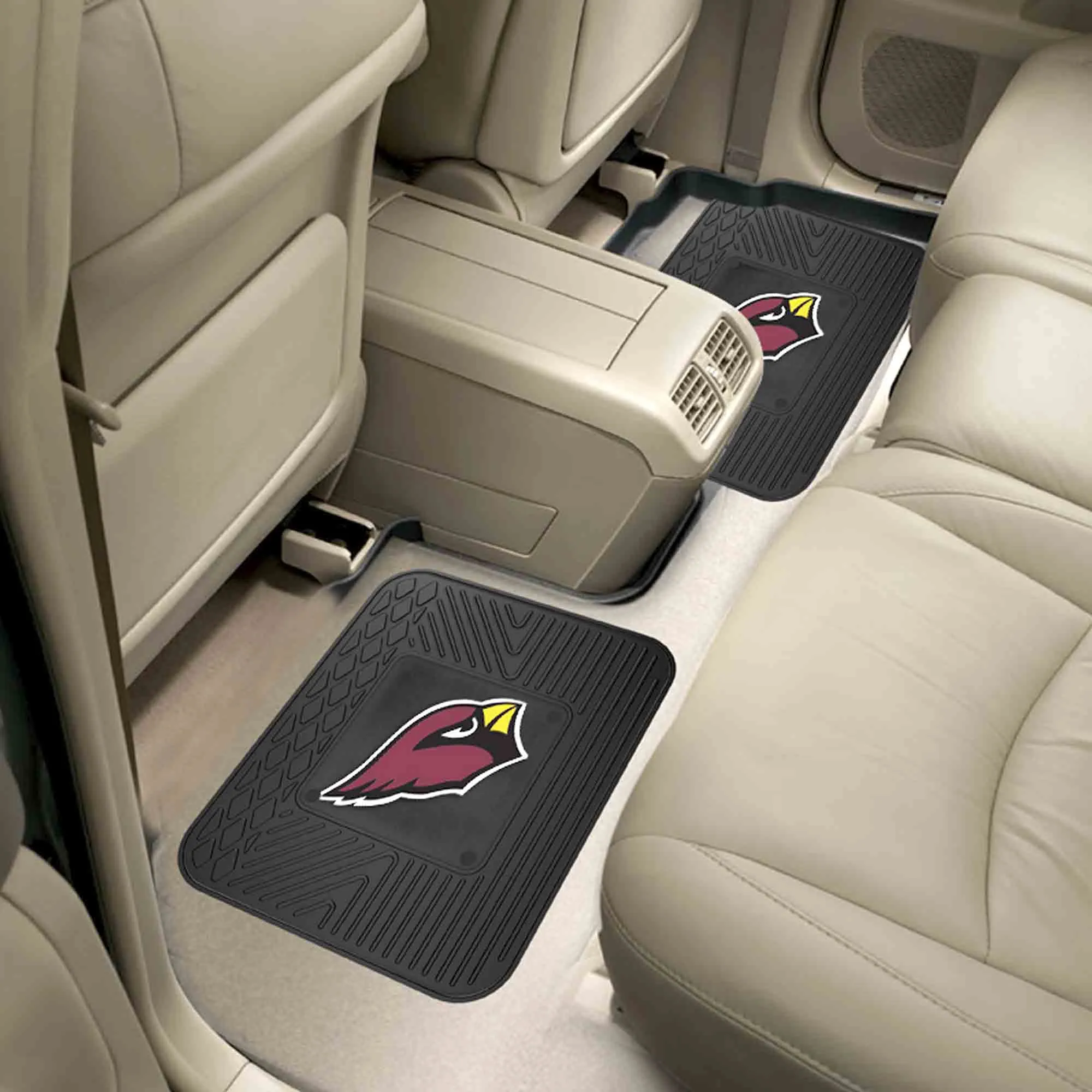 Fanmats Arizona Cardinals Back Seat Car Utility Mats - 2 Piece Set