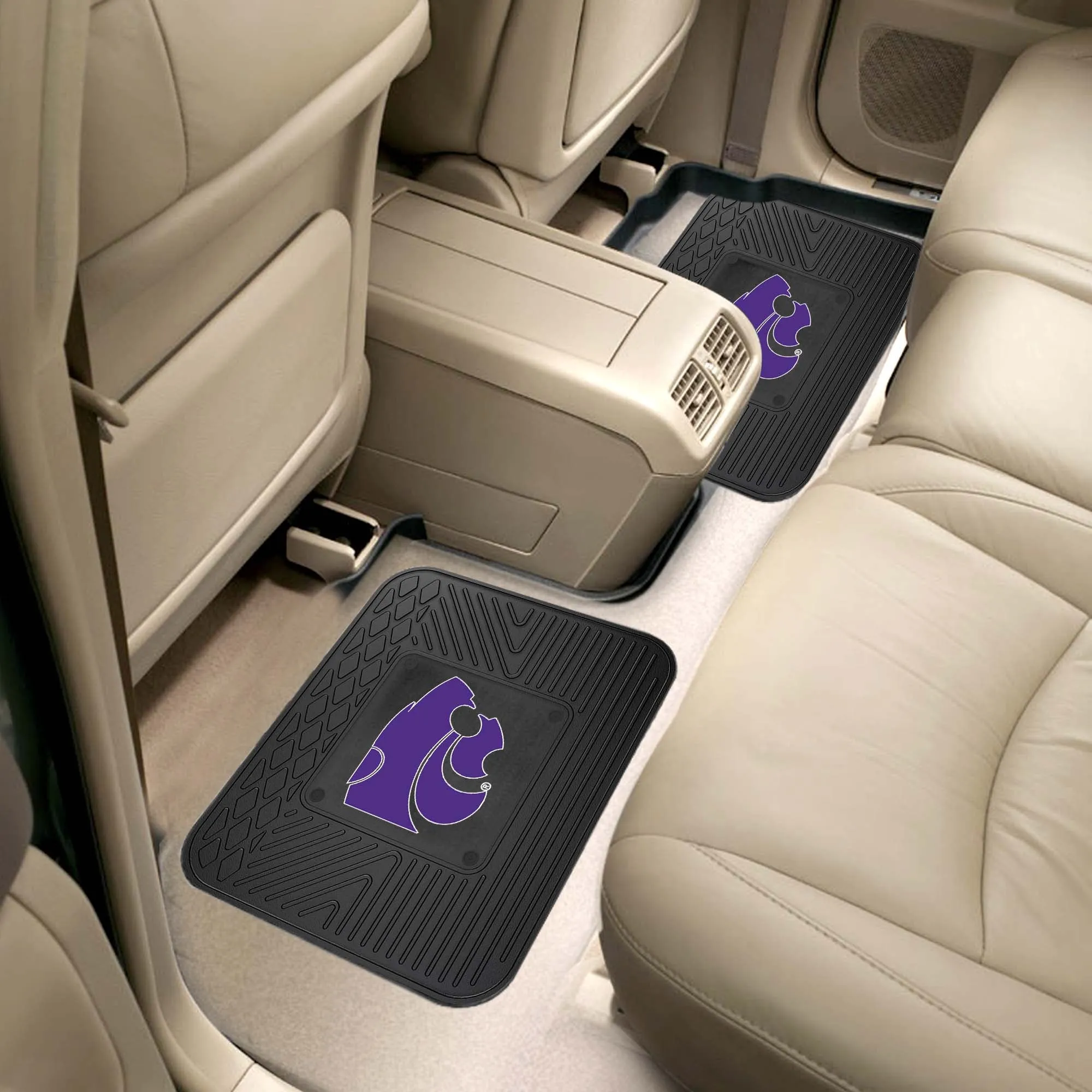 Fanmats Kansas State Wildcats Back Seat Car Utility Mats - 2 Piece Set