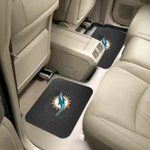 Fanmats Miami Dolphins Back Seat Car Utility Mats - 2 Piece Set