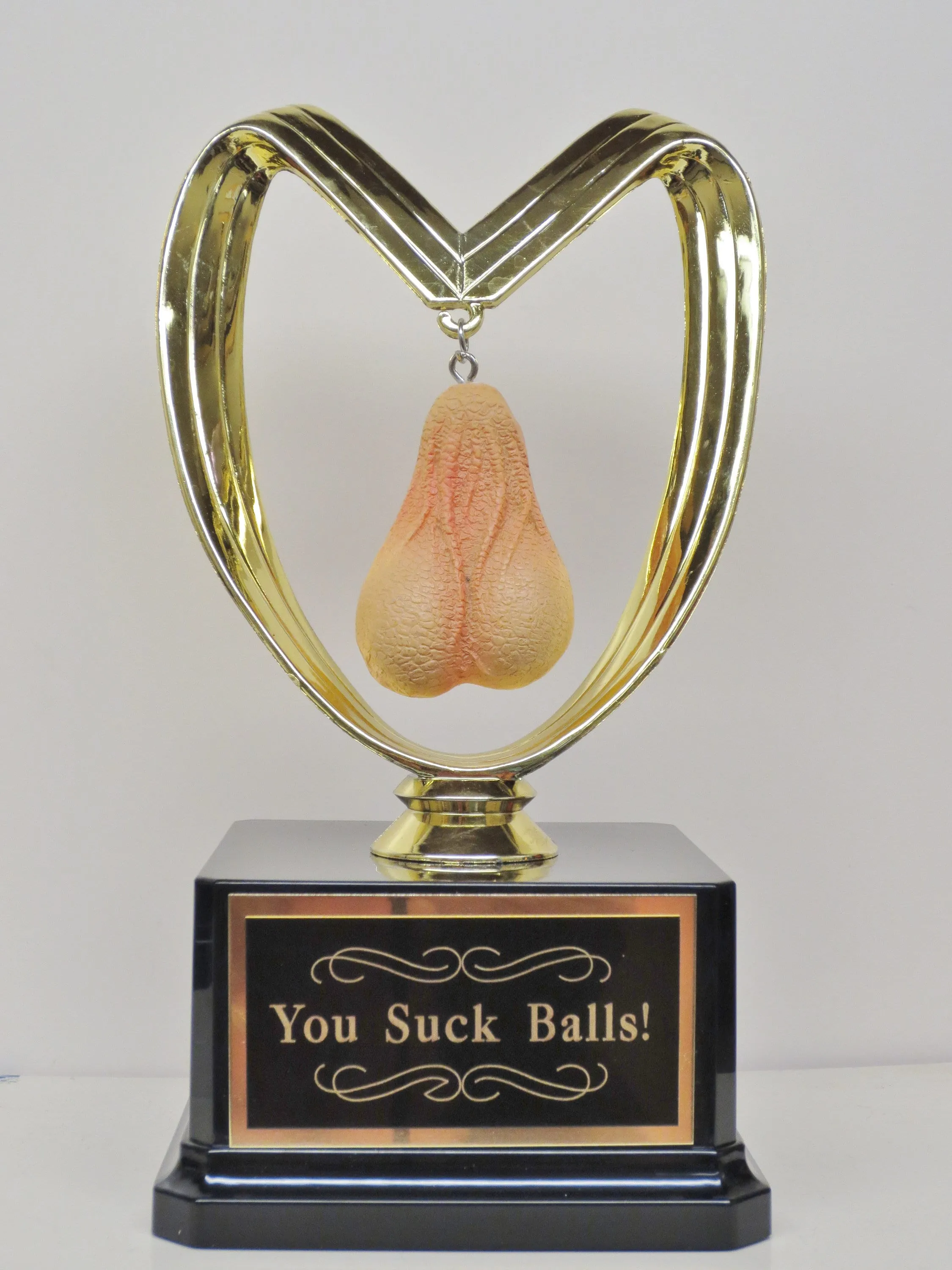 Fantasy Football Loser Testicle Trophy You Suck Balls Last Place FFL Sacko Trophy You've Got Balls Funny Trophy Adult Humor Gag Gift