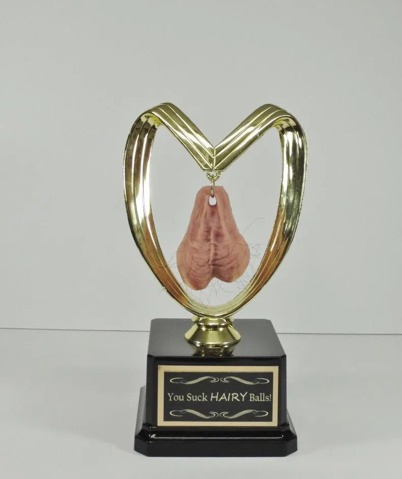 Fantasy Football Loser Testicle Trophy You Suck Balls Last Place FFL Sacko Trophy You've Got Balls Funny Trophy Adult Humor Gag Gift