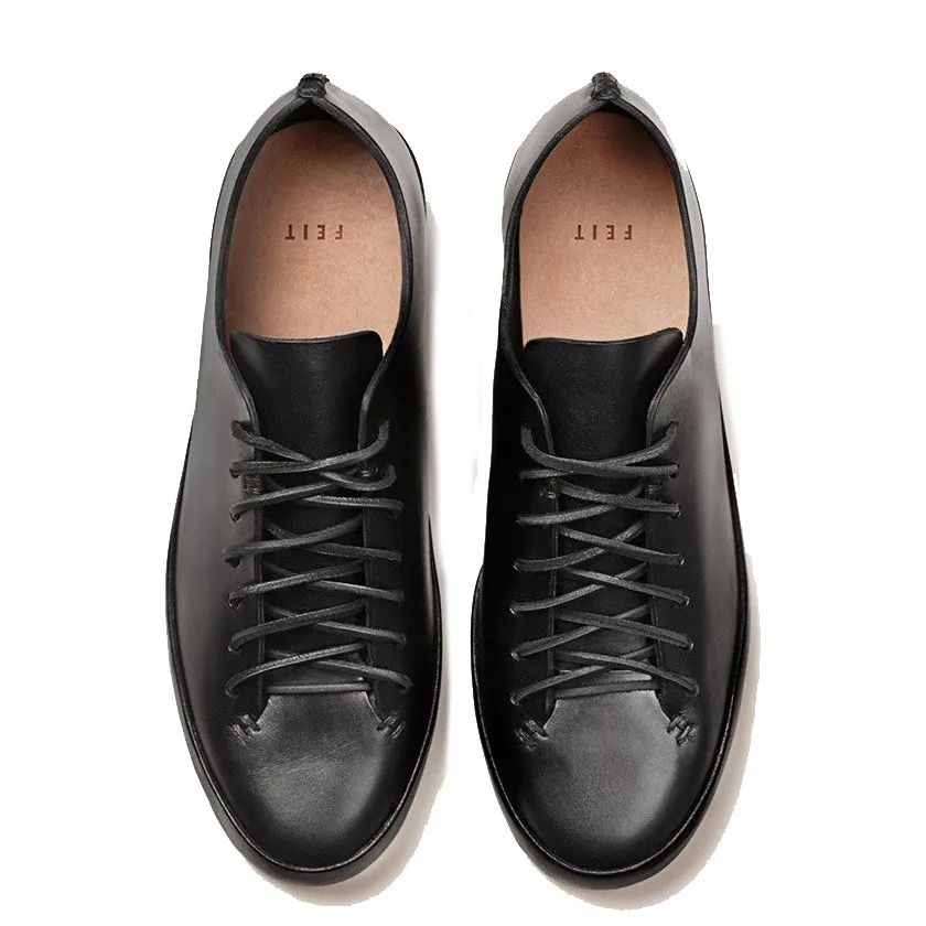 Feit - Black Veg Tan Hand Sewn Low Sneaker