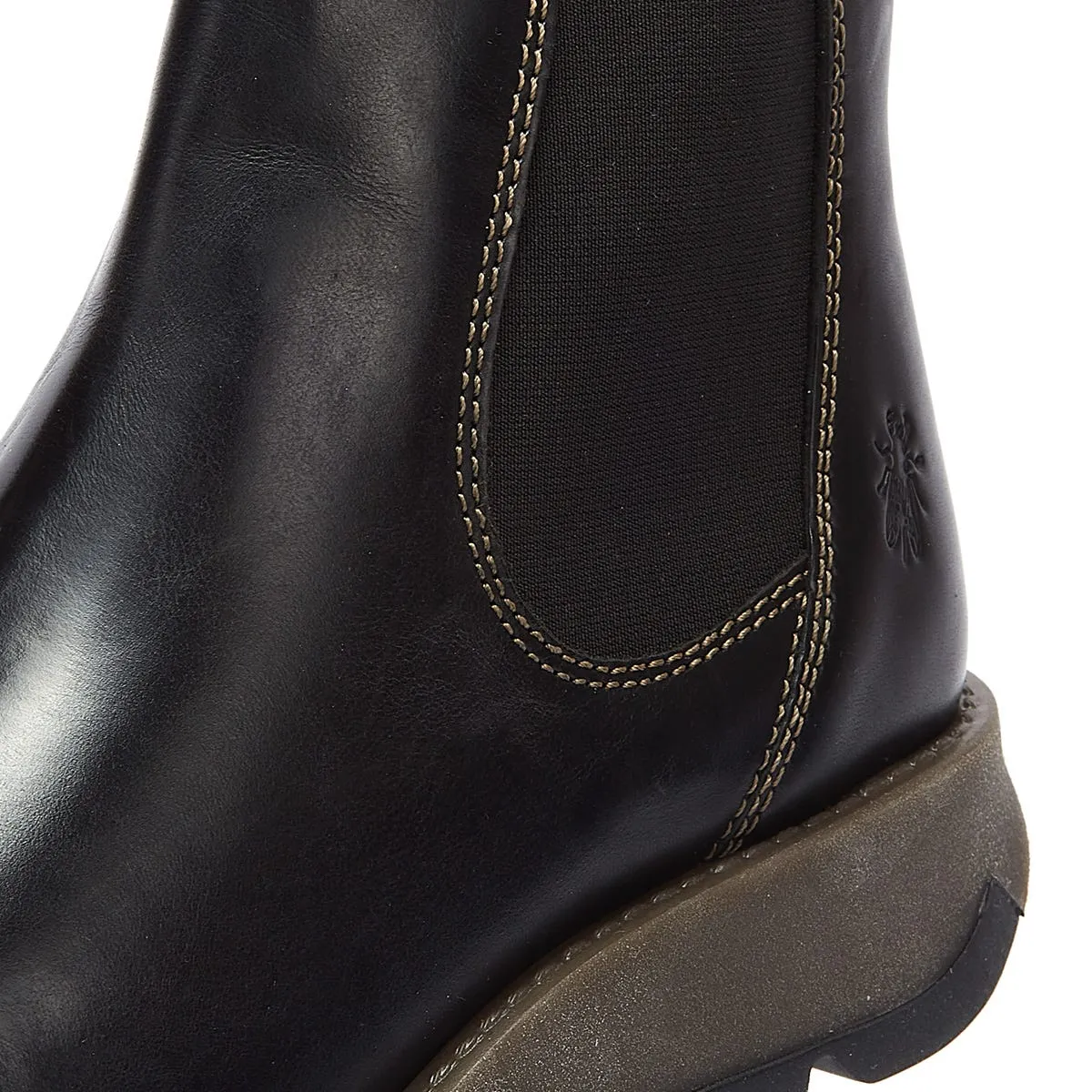 Fly London Womens Black Salv Leather Boots