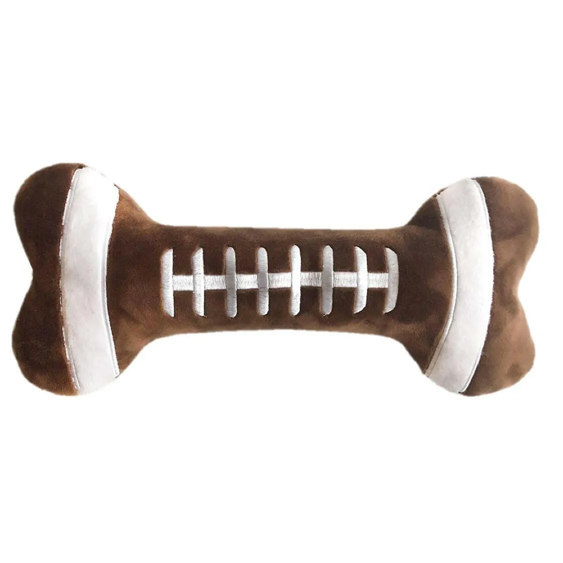 Football Bone Plush Dog Toy