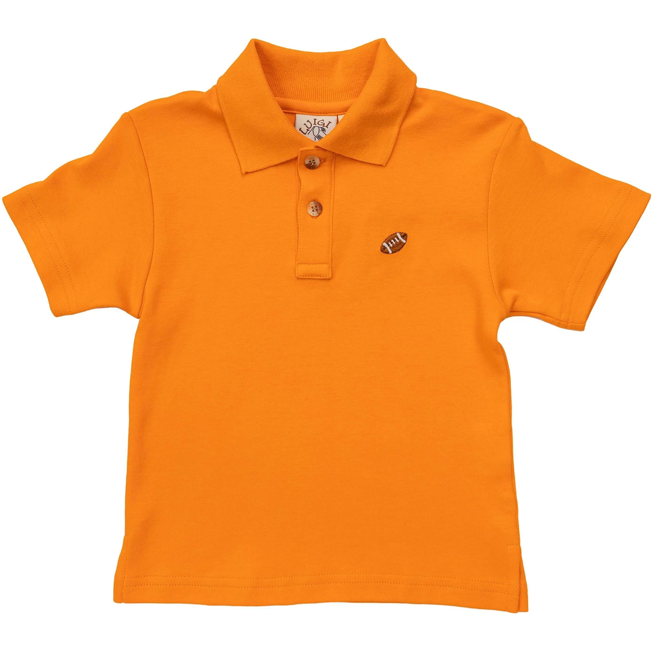 Football Embroidery SS Polo- Orange