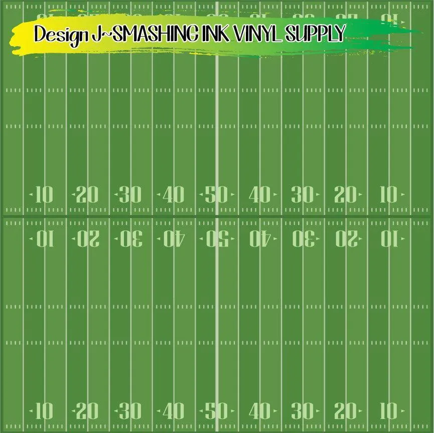 Football Field ★ Pattern Vinyl | Faux Leather | Sublimation (TAT 3 BUS DAYS)