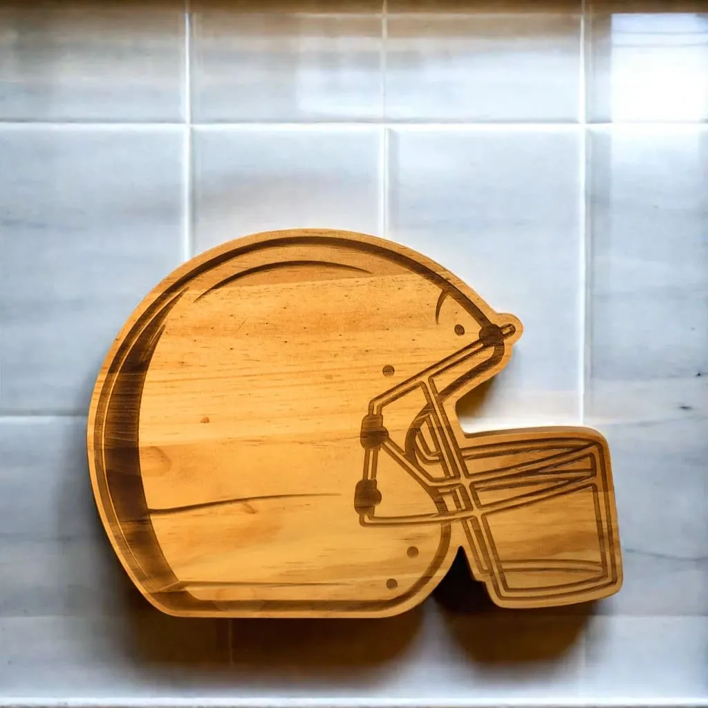 Football Helmet Wood Board - 11" x 15"